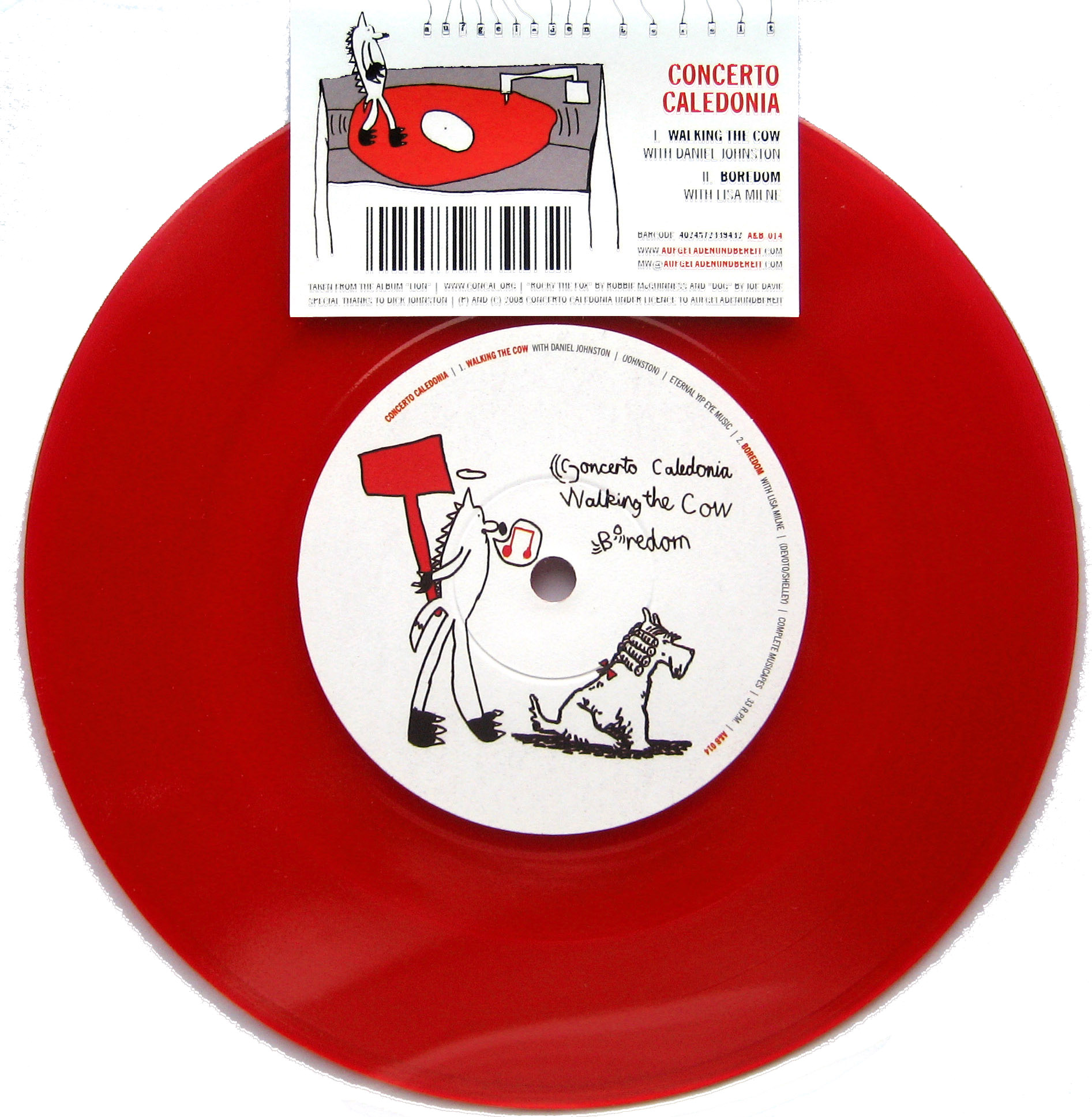 7" Vinyl: Walking the Cow/Boredom